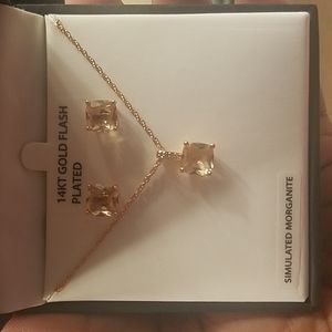 Rose gold necklace set